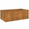 vidaXL Pat de grădină &icirc;nălțat 100x50x36 cm, oțel corten