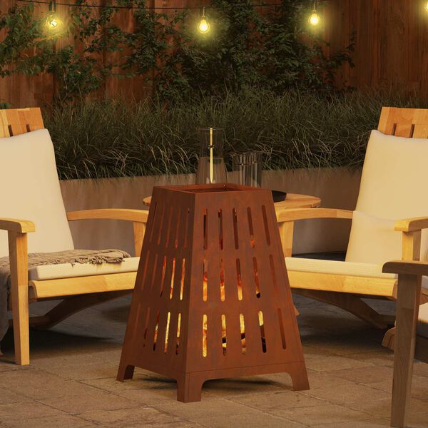 vidaXL Cuptor de foc Maro 50 x 50 x 70 cm Oțel rezistent de intemperii