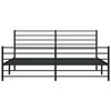 vidaXL Cadru pat metalic cu tăblii de cap/picioare, negru, 183x213 cm