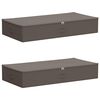 vidaXL Cutie de depozitare 2 buc. Material textil nețesut 90 l Gri