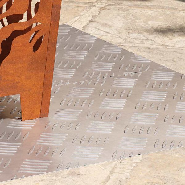 vidaXL Trepte Dreptunghiular 2 pcs Argintiu 100 x 40 cm Aluminiu