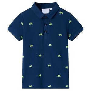 vidaXL Tricou polo pentru copii, bleumarin, 92