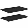vidaXL Pervazuri 2 buc. Negru 70 x 40 x 2 cm Lemn de fag masiv