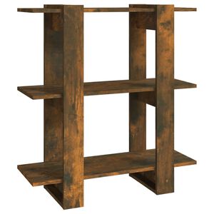 vidaXL Bibliotecă/Separator de cameră, stejar fumuriu, 80x30x87cm