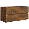 vidaXL Dulap chiuvetă, stejar fumuriu, 90x38,5x45 cm, lemn prelucrat