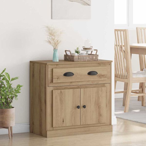 vidaXL Bufet Stejar Artizanal 70 x 35,5 x 67,5 cm Lemn compozit