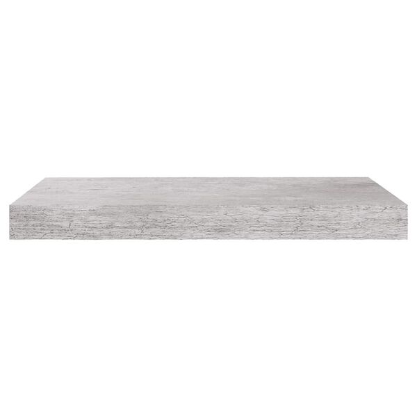 vidaXL Raft de perete suspendat, gri beton, 50x23x3,8 cm, MDF