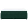 vidaXL Pat box spring cu saltea, verde &icirc;nchis, 140x200 cm, catifea