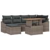 vidaXL Set de canapele pentru grădină 7 buc. Gri Rattan poli