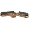 vidaXL Set de canapele de exterior cu pernă 9 pcs Natural și Antracit
