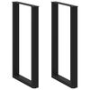 vidaXL Picioare de masă de bar &icirc;n formă de U, 2 buc., negru, 60 x (100-101) cm, oțel
