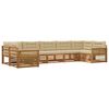vidaXL Set de canapele de exterior 7 buc. Natural și Bej