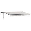 vidaXL Cortina Retractabilă Gri deschis și alb. 400 &times; 350 cm