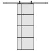 vidaXL Ușă glisantă cu set de feronerie neagră 76x205 cm Sticlă ESG