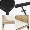 vidaXL Set de masă pentru grădină cu pernă 9 pcs Bej poliratan