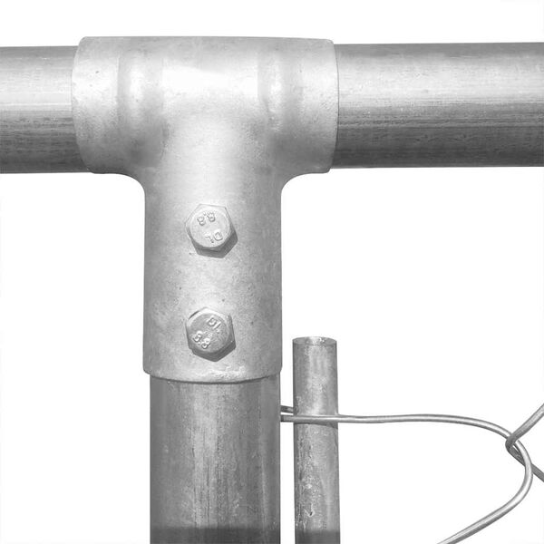 vidaXL Padoc pentru câini de exterior, 570x570x185 cm, oțel galvanizat