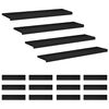 vidaXL Trepte de scară 16 buc. 110 x 30 x 2 cm Negru Lemn de fag masiv