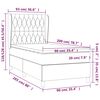 vidaXL Pat box spring cu saltea, albastru &icirc;nchis, 90x200 cm, catifea