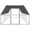 vidaXL Coteț de păsări pentru exterior, 3x8x2 m, oțel galvanizat