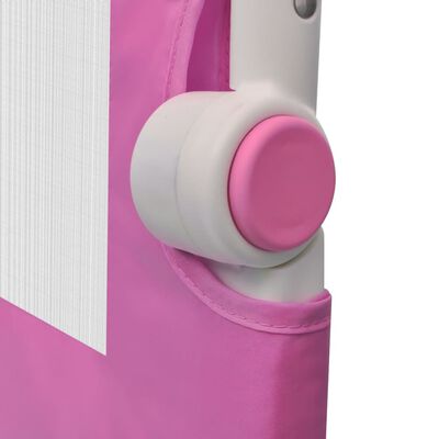 vidaXL Balustradă de siguranță pentru pat de copil, roz, 102x42 cm