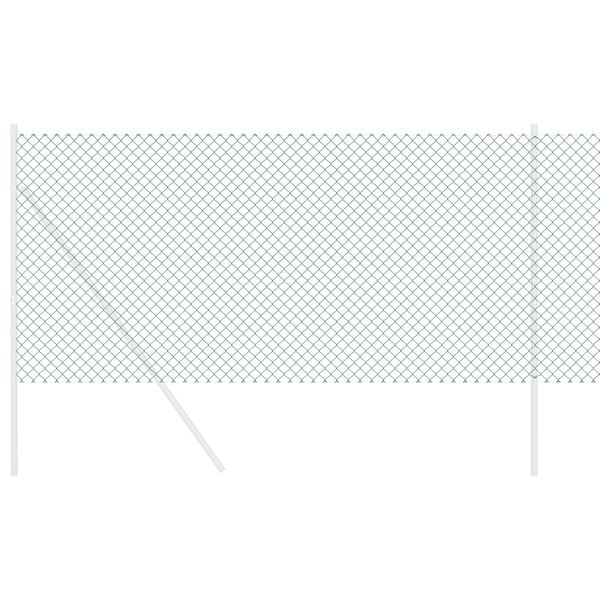 vidaXL Gard cu plasă de s&acirc;rmă Verde 25 x 0,6 m Oțel