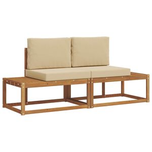 vidaXL Set de canapele de exterior 2 buc. natural