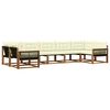vidaXL Set de canapele de exterior 7 buc. Natural și Crem