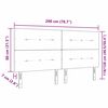 vidaXL Tăblie cap cu headboard Gri &icirc;nchis 200 cm Piele artificială