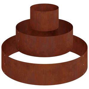 vidaXL Vază pentru Grădină Ruginit 90 x 90 x 20 cm