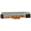 vidaXL Set de canapele de exterior 7 buc. Natural și gri deschis