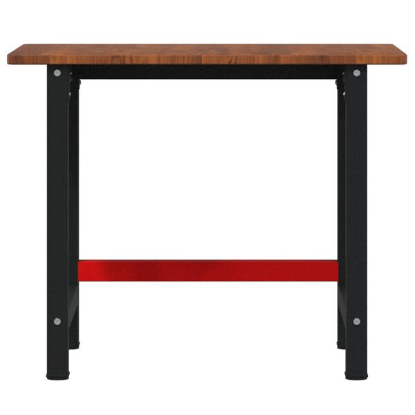 vidaXL Banc lucru maro 100x60x81,5 cm lemn masiv stejar dreptunghi