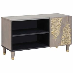 vidaXL Cabinet TV Gri 80 x 33 x 46 cm Lemn de mango solid