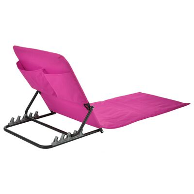 HI Scaun pliabil saltea de plajă, roz, PVC