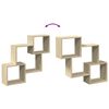 vidaXL Dulap de perete, 78x18x71 cm, stejar sonoma, lemn prelucrat