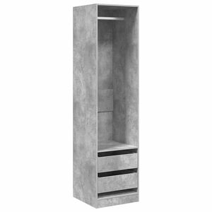 vidaXL Șifonier cu sertare, gri beton, 50x50x200 cm, lemn prelucrat