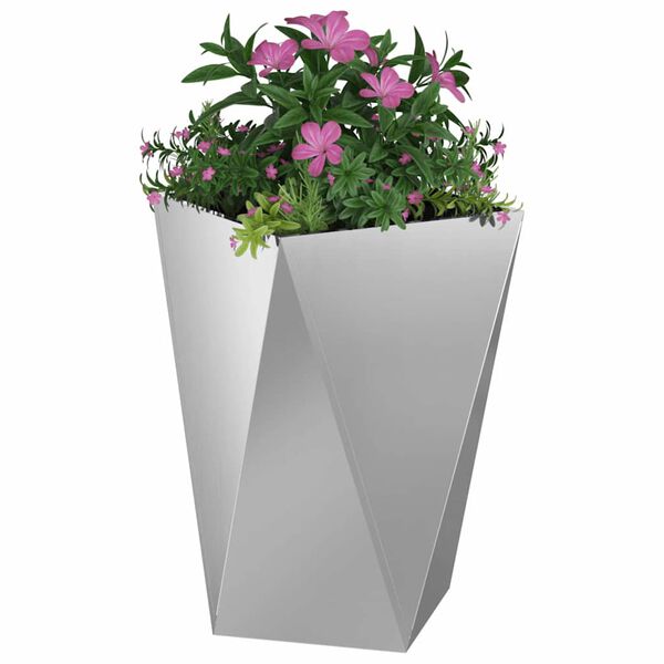 vidaXL Jardinieră 2 pcs Argintiu 50 x 50 x 75 cm Oțel Galvanizat