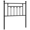 vidaXL Tăblie de pat de schimb metalică, negru, 80 cm