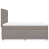 vidaXL Pat box spring cu saltea, gri taupe, 160x200 cm material textil