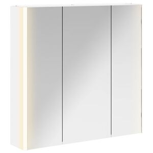 vidaXL Dulap cu oglindă pentru baie Alb 73.5 x 15.5 x 70 cm