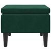 vidaXL Scaun cu picioare din lemn, verde închis, catifea