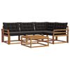 vidaXL Set de canapele de exterior 5 buc. Natural și Negru