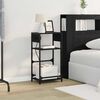 vidaXL Dulap de noapte Stejar Negru 40 x 27 x 76 cm Lemn compozit
