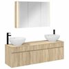 vidaXL Set dulap baie 4 buc. Stejar Sonoma Lemn prelucrat