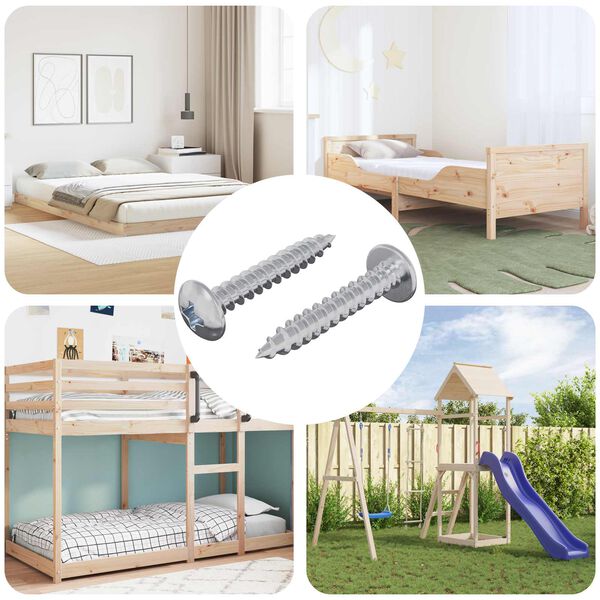 vidaXL Cuie Auto-filetante 2 pcs Zincat 4 x 25 mm Oțel