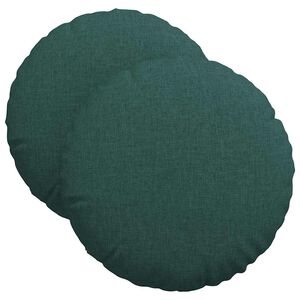 vidaXL Perne de Șezut 2 pcs Verde închis Ø40 x 13 cm țesătură