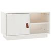 vidaXL Comodă TV, alb, 70x34x40 cm, lemn masiv de pin
