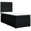 vidaXL Pat box spring cu saltea, negru, 90x190 cm, textil