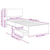 vidaXL Cadru de pat cu headboard Gri Beton 100 x 200 cm Lemn prelucrat