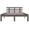 vidaXL Cadru de pat King Size, gri, 150x200 cm, lemn masiv