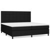 vidaXL Pat box spring cu saltea, negru, 200x200 cm, textil